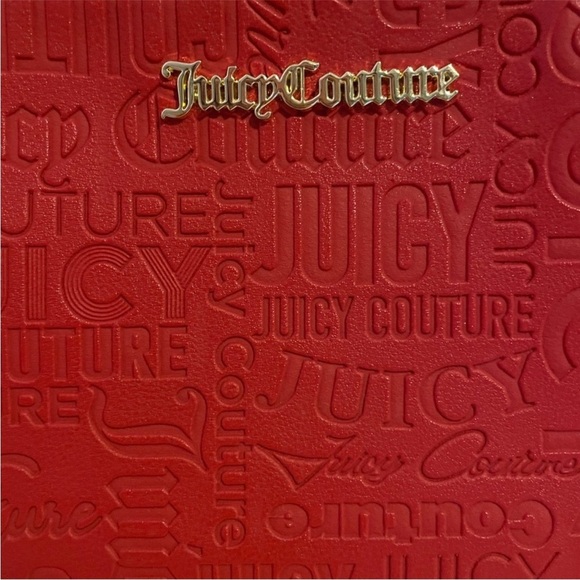 Juicy Couture Word Search“Lipstick Red” Triple Crossbody bag Adjustable Strap - Picture 6 of 7